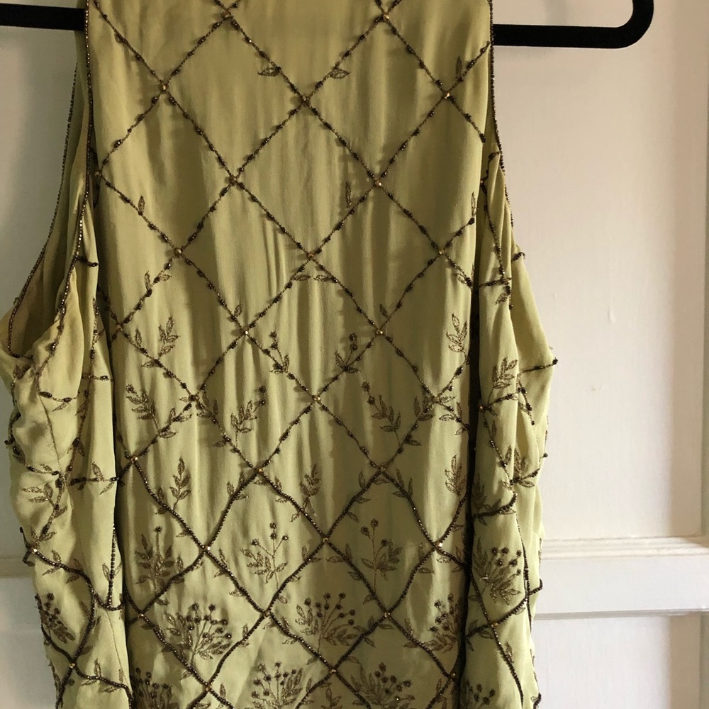 Anne Klein II Silk  Beaded Blouse (10) - Picture 5 of 6